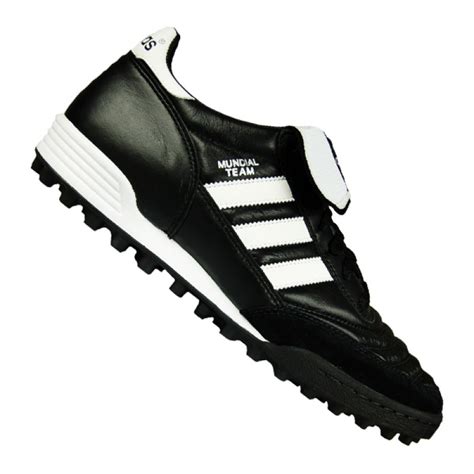 Fußballschuhe: Adidas Mundial Team TF Schwarz Weiss 